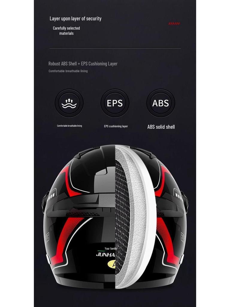 3C Certified Unisex Full Face Motorcycle Helmet - All-Season, Windproof, Sun Protection