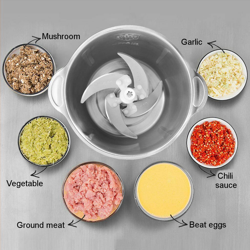 220V 500W 2L Electric Meat Grinder Stainless Steel Meat Grinder for Meat Grindering Mincing Machine