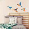 Yousheng 4 Pezzi Decorazione da Parete in Legno Uccelli Decorazioni Murali Uccelli Volanti Tridimensionali Arte Murale Fai da Te Impermeabili Adesivi Murali per Interni Esterni Casa Rustica
