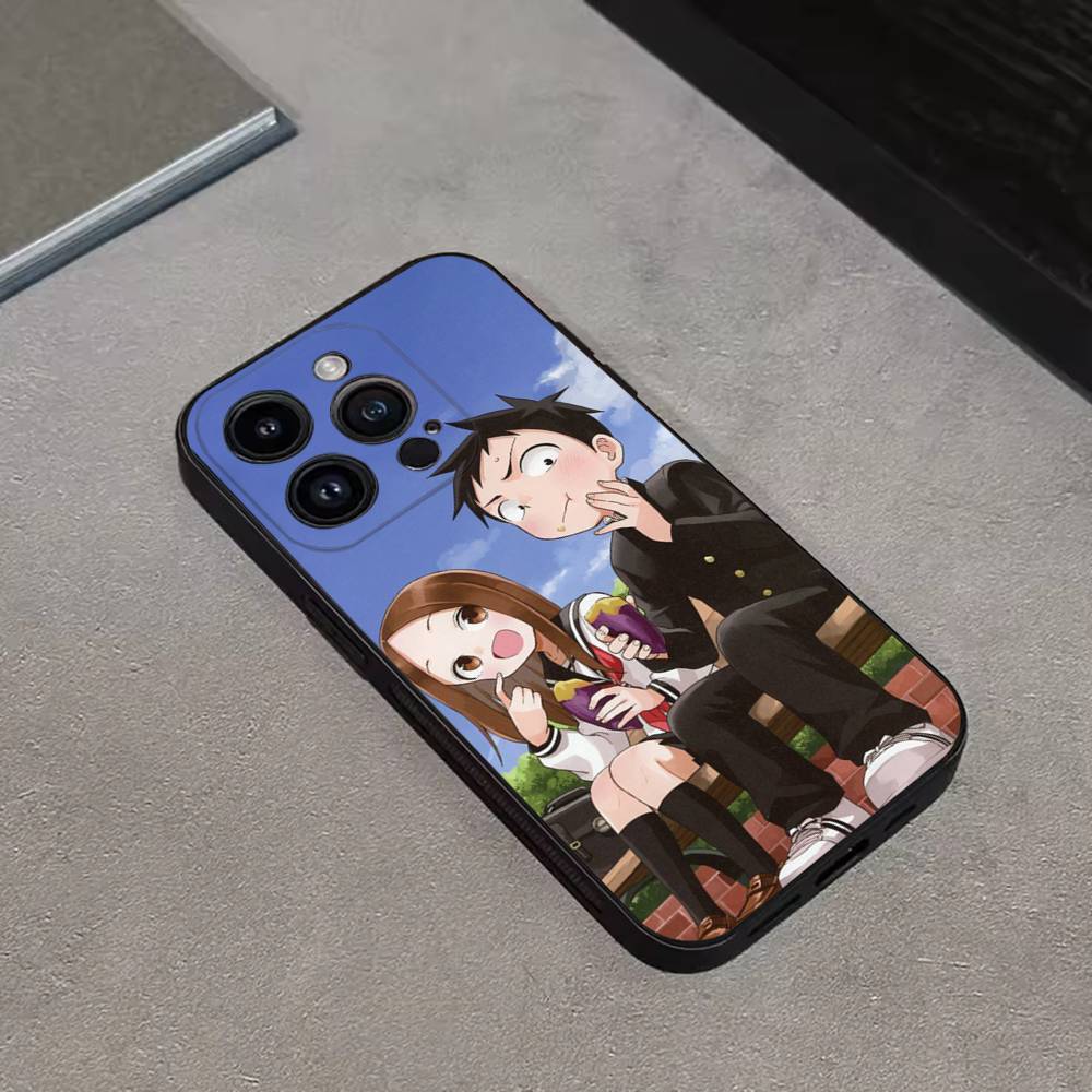 

Karakai Jozu no Takagi San Phone Case For iPhone 16,15,14,13,12,11 Plus,Pro Max,XS,X,XR,SE,Mini,8,7,Soft Silicone Black Cover iPhone16