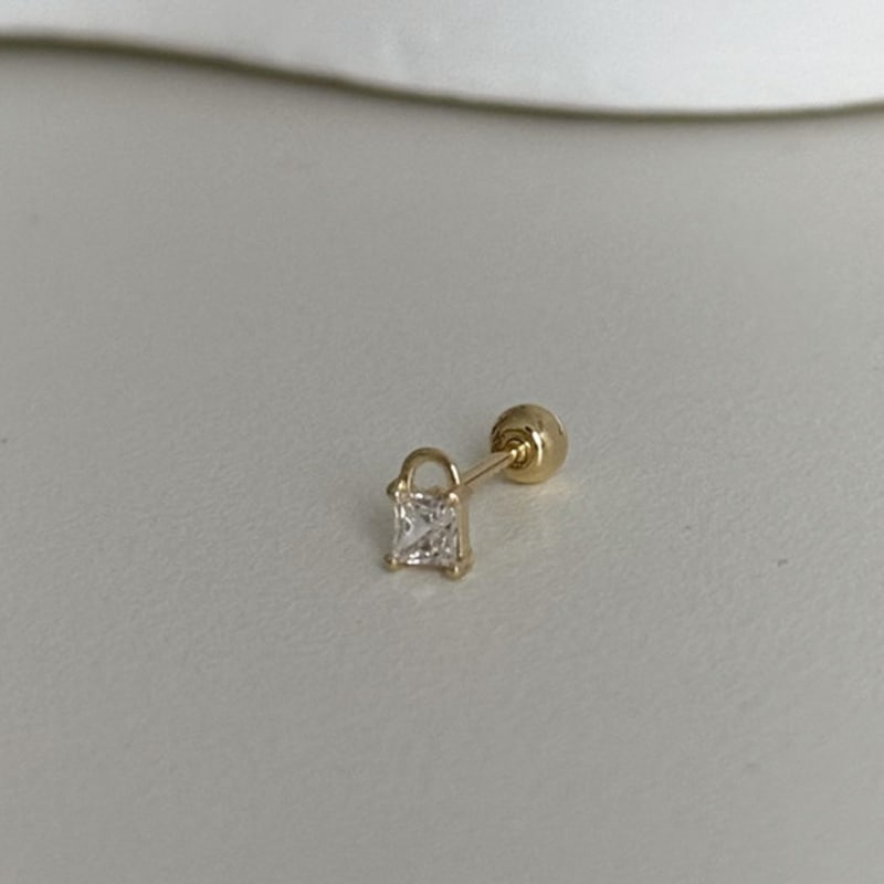 MARQUEMENT 10k 14k Square Lock Piercing