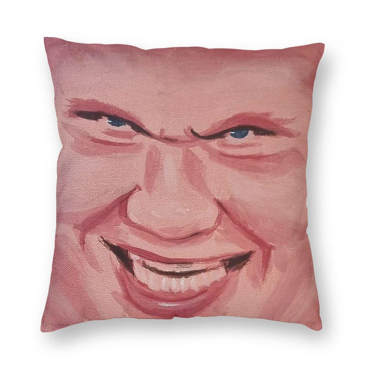 Erling Haaland Evil Face Pillowcase Polyester Linen Velvet Creative Zip Decorative Pillow Case Home Cushion Cover 30x30cm
