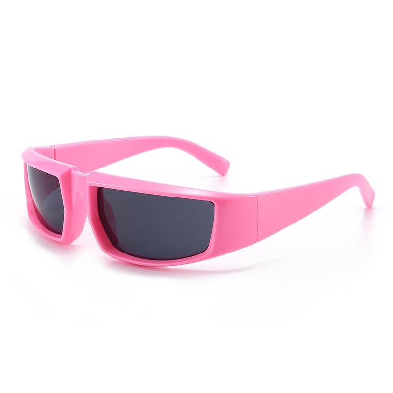 Y2K Sports Punk Sunglasses for Women Men Luxury Designer Square Goggle Sun Glasses Colorful Mirror Fashion Eyewear