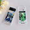 Luxury Case For Samsung Galaxy Z Flip 3 4 5G Funda Z Flip3 Clear PC Hard Shockproof Back Phone Coque Mechanical Astronaut Space