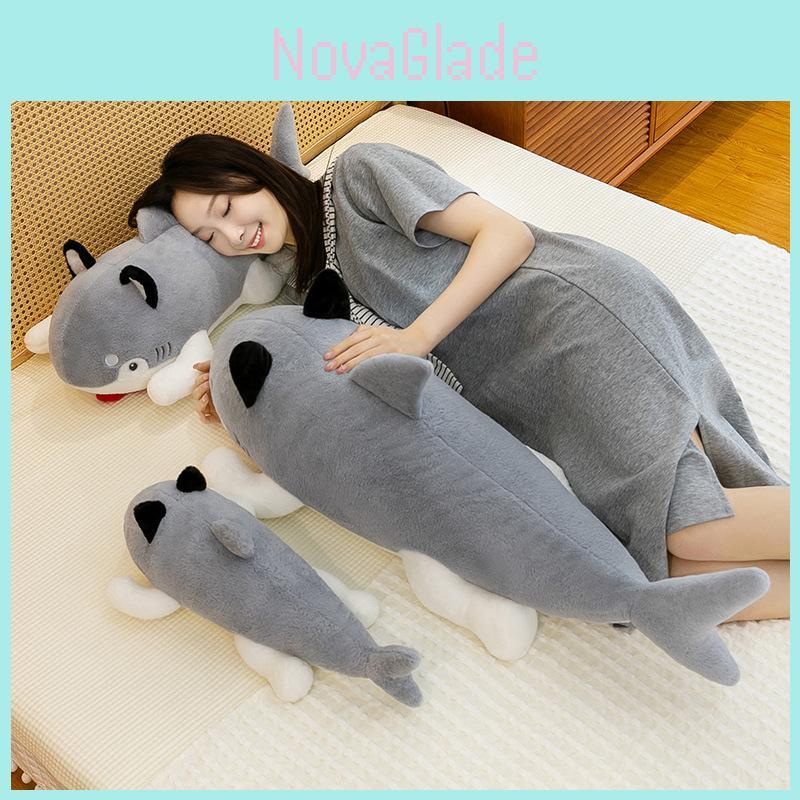 Creative Shark Dog Plush Toy With Soft Pp Cotton Filling For Kids Sleep Pillow Gift