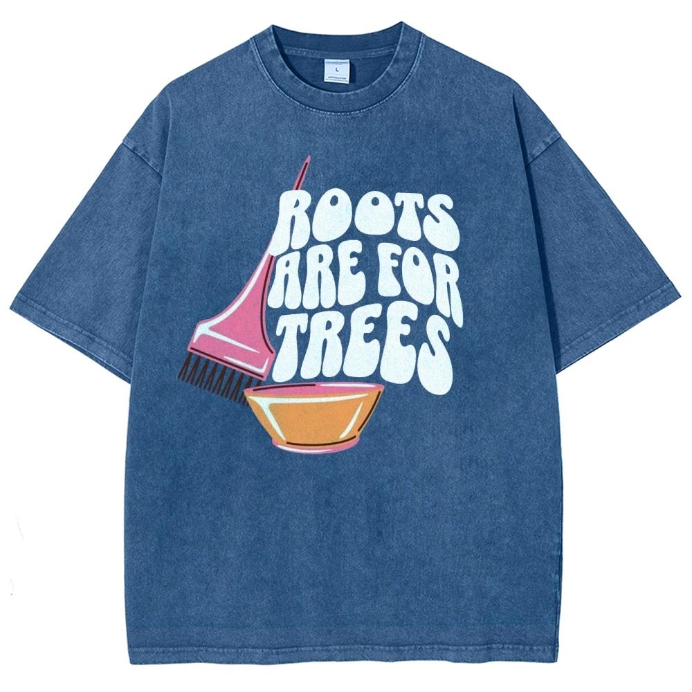 American Retro Style Pure Letter Print Women's T-Shirt Loose Oversized Unisex Wash T-Shirt Distressed Basic Tee