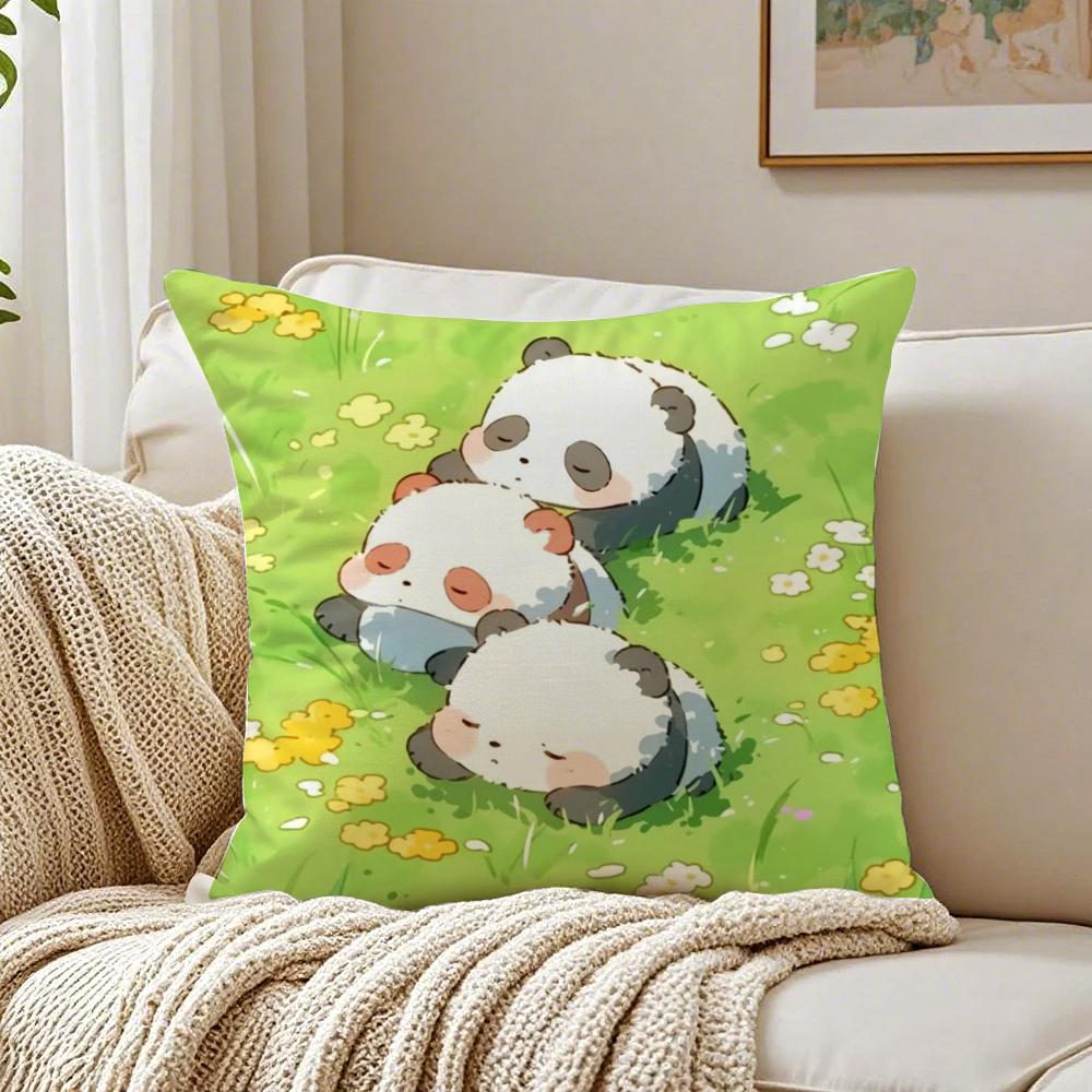 Cartoon Drawing Animal Pillow Case Organic Short Plush Cushion Covers Breathable Washable WrinkleResistant