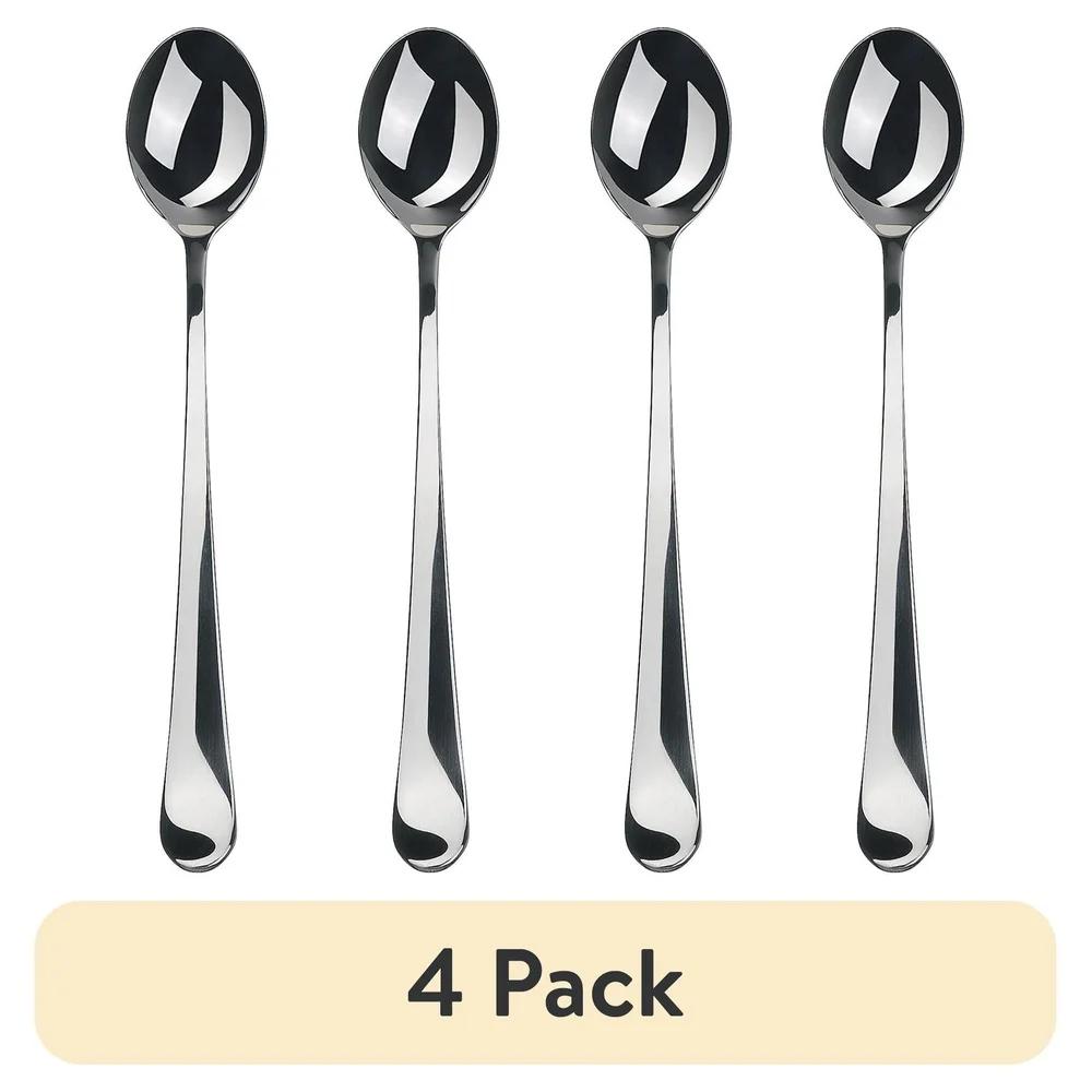 

Набор из 4 ложек для холодного чая с длинной ручкой, из нержавеющей стали, ложки для перемешивания, прочные, элегантные, с полированной отделкой, можно мыть в посудомоечной машине, идеально United States
