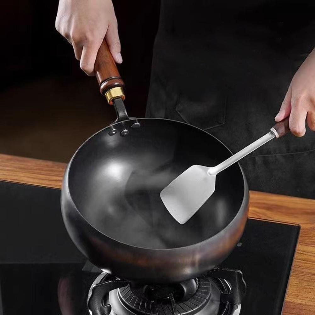 Hand Crafted Big Belly Iron Pot for Slow Simmering and High Heat Frying