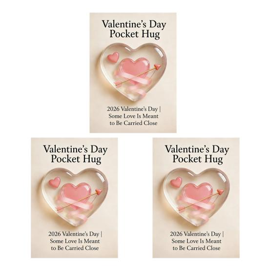 Valentinstag Taschenumarmung Mini Herzförmiger Taschenumarmungs-Token mit Grußkarte Erinnerungsgeschenke für Frauen Männer Ihn Sie