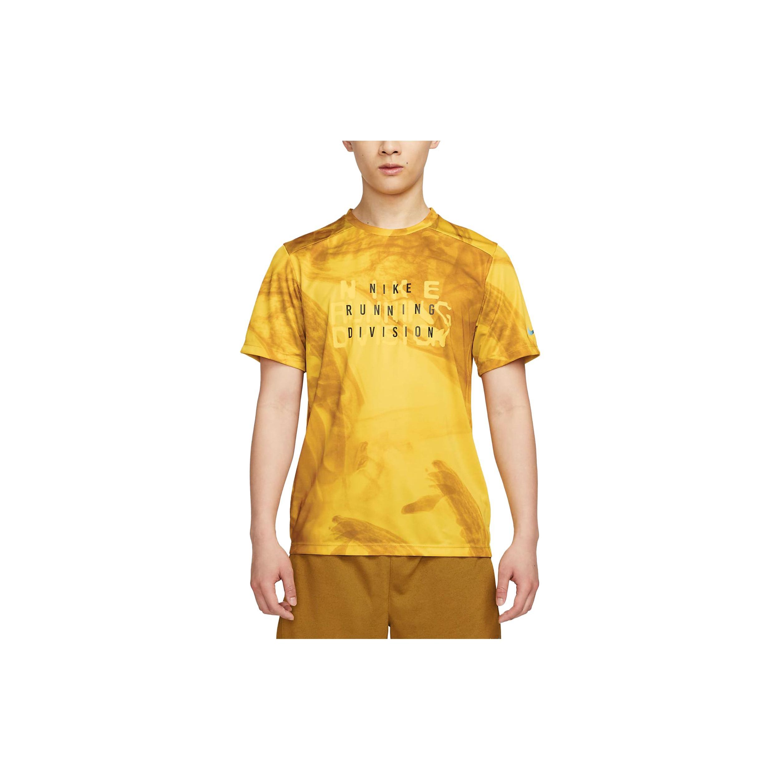 Nike Dri-FIT Run Division Rise 365 T-Shirt Yellow Men s FB6880-709 XL