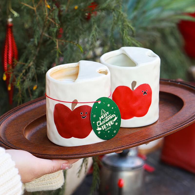 Hand-painted Ceramic Apple Mug