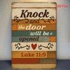 Vintage Iron Wall Sign Metal Poster Inspirational Quote Home Decor