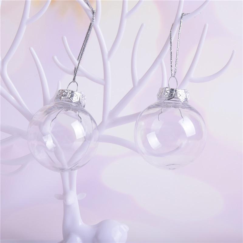 Acrylic Feather Transparent Christmas Ornament Ball