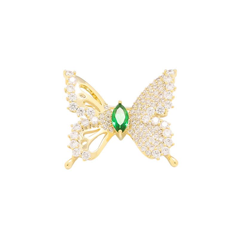 Dancing Butterfly Anti-glare Brooch and Corsage High-end and Cute Female Anti-glare Clasp Elegant Brooch