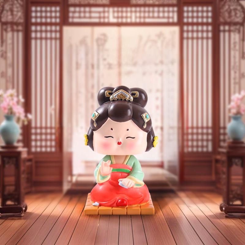 Large Roly-Poly Tang Dynasty Lady Ornament - Home Entrance & Festival Gift