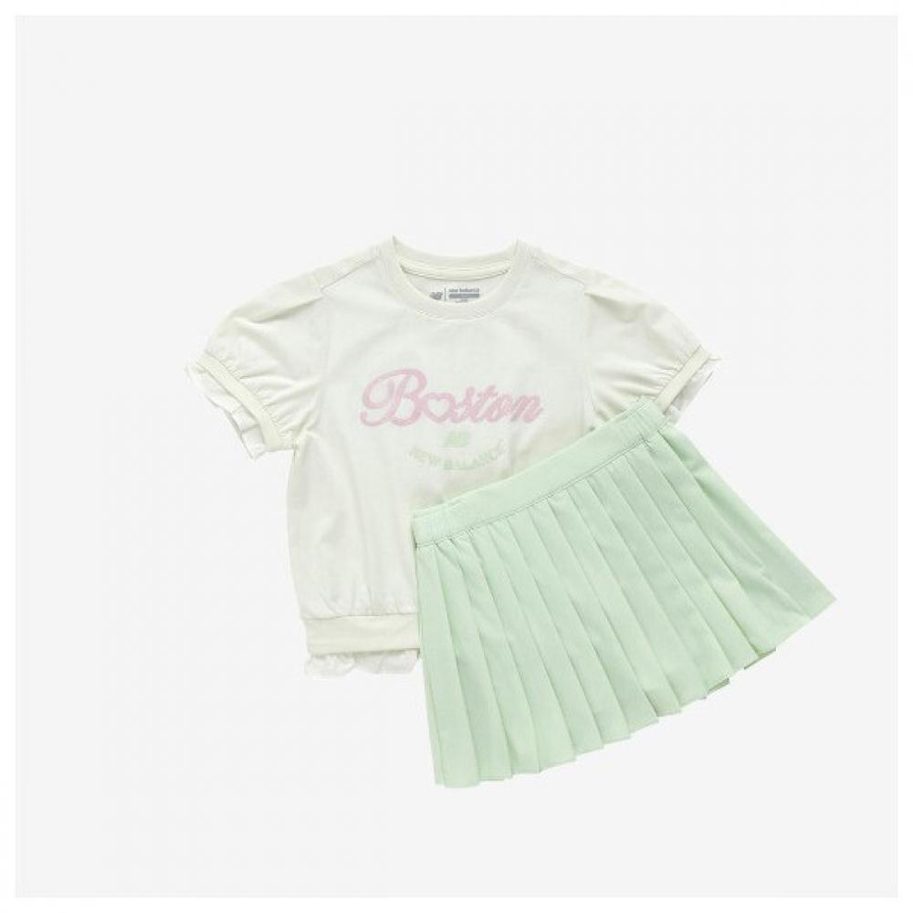

New Balance Kids Nbgc Девочки воротник плиссированная юбка Настройка Nk9yf2825g (84)Mint/110