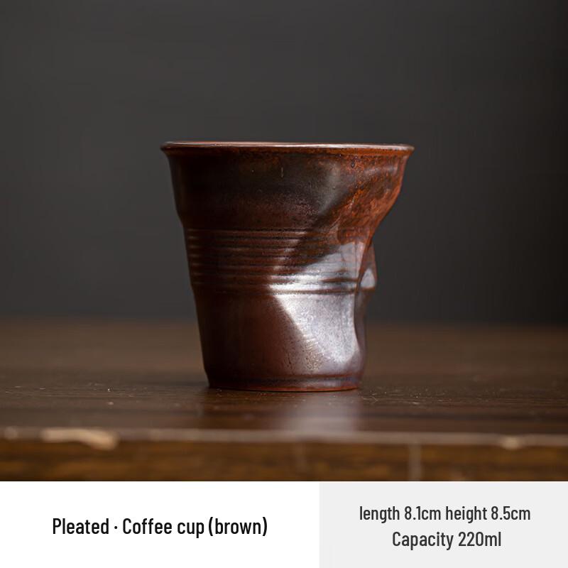 Shangqi Retro Plissierte Keramik Kaffee- & Teetasse