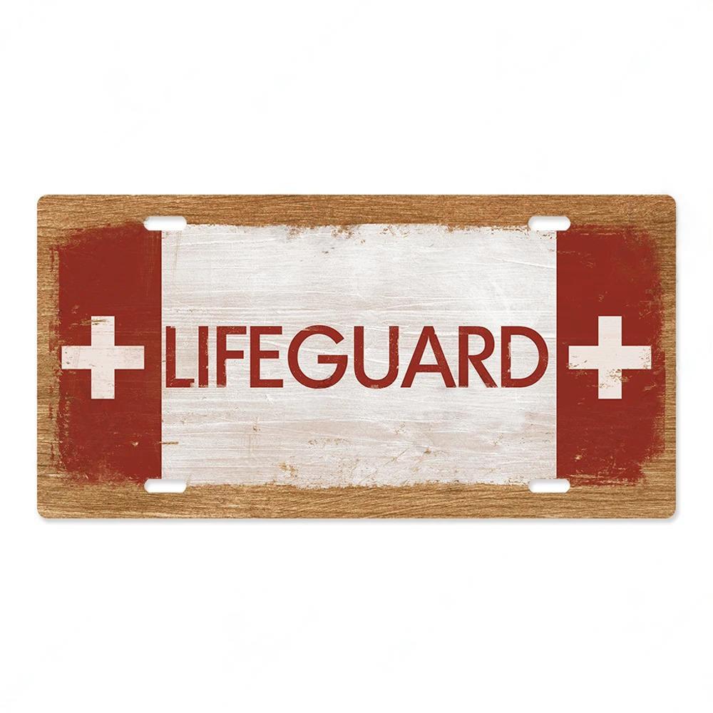 Summer Beach License Posters Wall Decor Plate Meal Sign Plaque Metal Vintage Tin Sign Room Decoration for Bar Pub