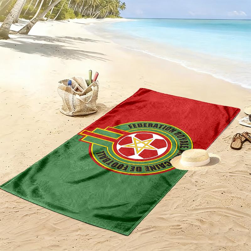 Morocco National Football Team Print Beach Towel, Large Soft Quick Dry Towel for Beach Camping Swimming