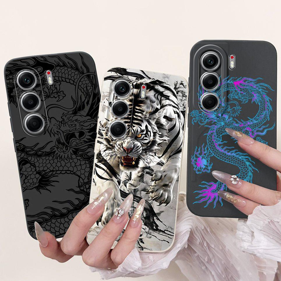 For Tecno Camon 40 Pro 5G CM7 Phone Case Soft Matte Silicone Back Cover Cartoon Cat Landscape Aesthetic Pattern Coque Cases