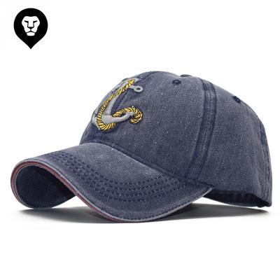 Anchor Embroidery Cowboy Baseball Hat Outdoor Korean Version of Summer Men's Cap