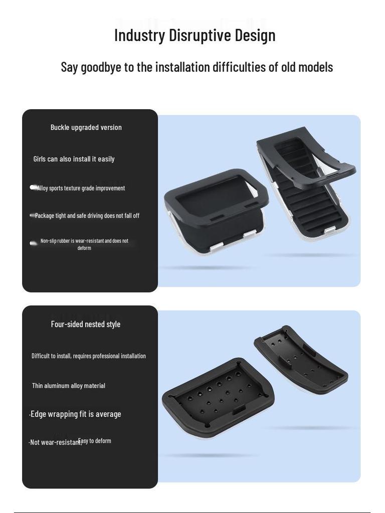 Compatible Pedal and Footrest Accessories for Revamped Tesla Model 3 & Y