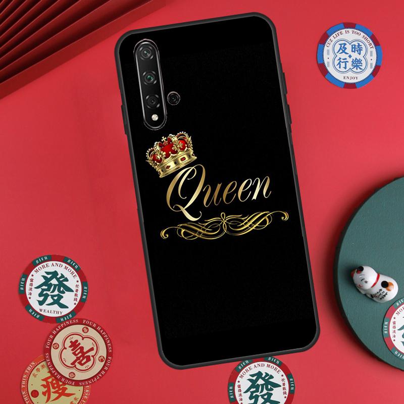 King Queen Couple Lovers For Huawei Nova Y73 Y72 Y90 Y70 Y60 Y91 Y61 12s 12i 11i 8i 9 10 SE P40 Lite P60 P30 Pro Case