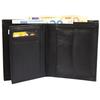 Wallet - LEONARDO VERRELLI - Classic - Genuine Leather - Black - Vertical Format