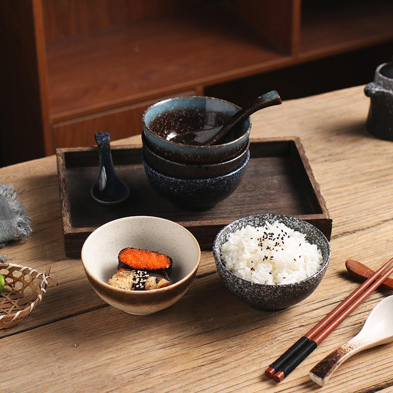 4.5" Ceramic Japanese Noodle Bowl – Large Porcelain Tableware for Soup & More