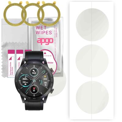 3x apgo Hydrogel Matte Screen Protector pro Honor MagicWatch 2 46 mm, hydrogelová fólie, flexibilní, měkký TPU s polohovací vrstvou snadná instalace