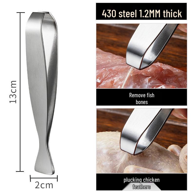 Кухонные щипцы из нержавеющей стали для удаления куриных перьев, рыбных костей и утиных перьев