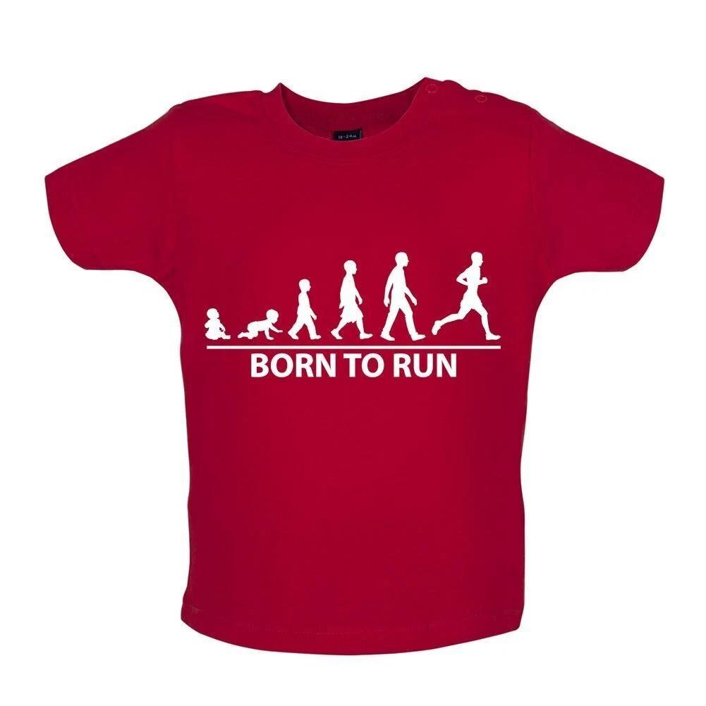 Born to Run - Baby Kids Boys Girls Unisex T-Shirt / Babygrow - Runner Running Jog Marathon Race 5K 10K 140