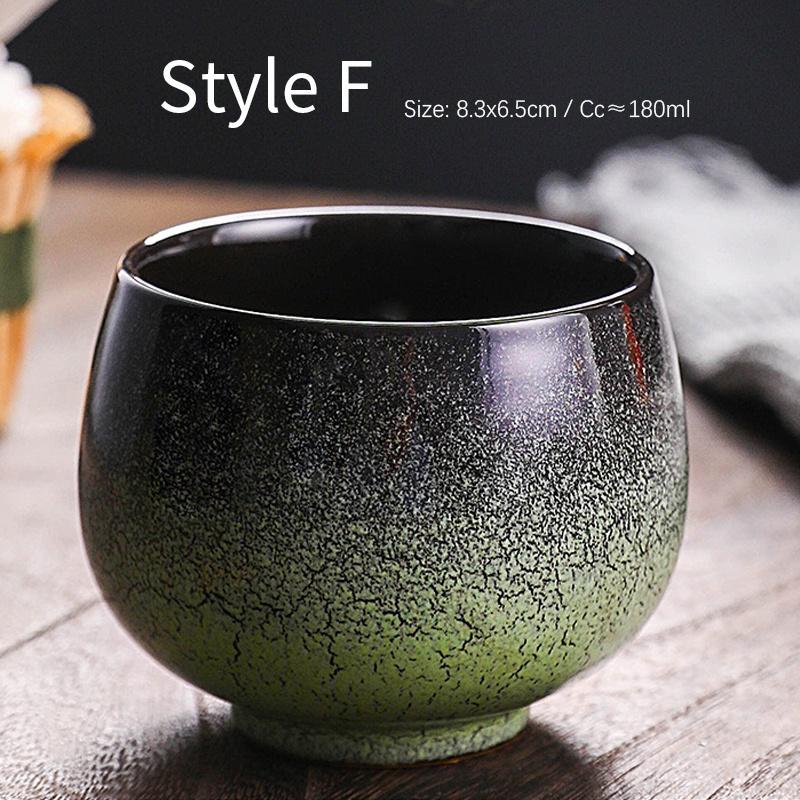 180ml Ceramic Tea Cup Tianmu Glaze Kiln Change Tea Set