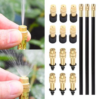 Adjustable Copper Atomizing Nozzle for Garden Watering and Cooling