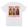 Gun and Rose Pattern Printed Tshirt Retro Rock Band Streetwear Summer Printed Pure Cotton Harajuku Retro Shortsleeved