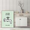Save Water Laundry Posters Electric Company Wall Art Canvas Paintings Prints Funny Quote Pictures for Bathroom Home Decoration