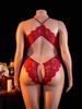 Women 4XL Deep V Open Bra Sexy Lingerie Backless Crotchless Bodysuit Porno Underwear For Erotic Lace Sheer Teddy Babydoll 1piece