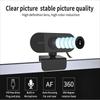 USB Webcam with Microphone Built-in Plug and Play 360 Rotatable for YouTube Live Stream Video Calls