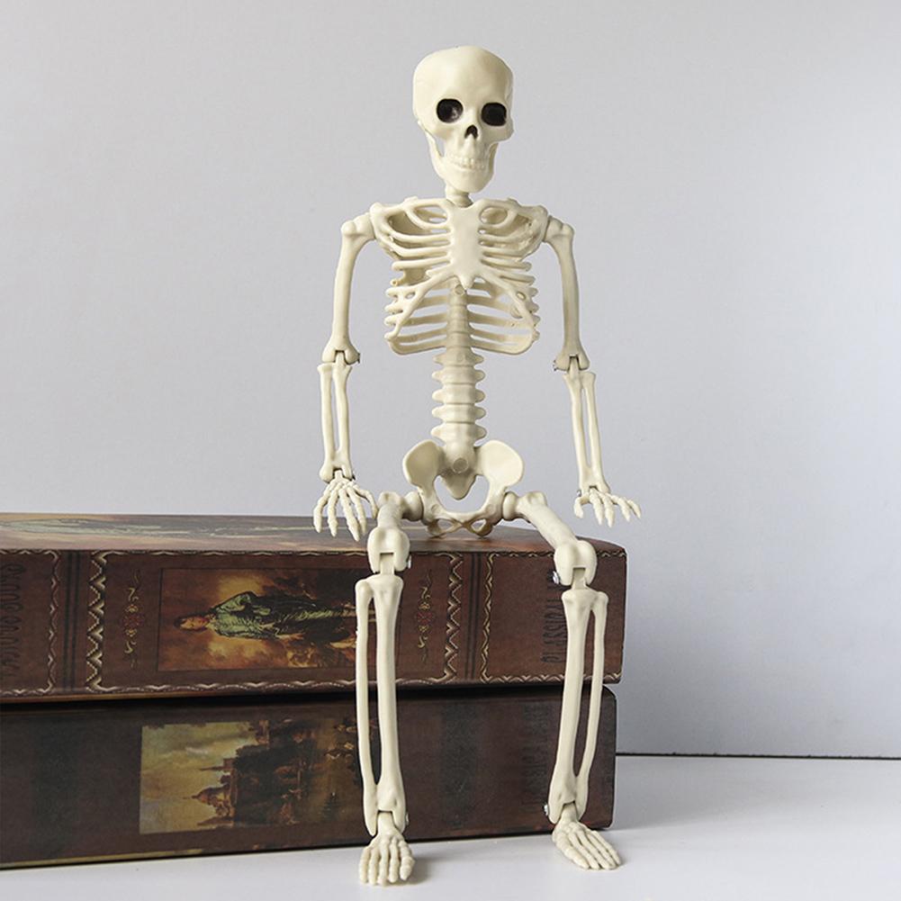 2025 Halloween Skull Skeleton 90cm Posable Skeleton Human Shape Bones Halloween Party Home Decorations Haunted House Horror Prop