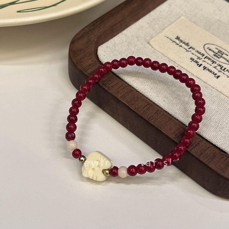 Cartoon Kitten Bunny Beaded Bracelet Sweet and Cute Design Zen Bracelet Versatile Premium Chinese Jewelry