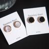 Surgical Steel Onyx Mother-of-Pearl Earrings In Rose Gold (S7182748)
