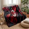 AC Milan Theme Blanket Soft Flannel Blanket Plush Throw Blanket Cozy Sofa Bed Blanket for Home Decor