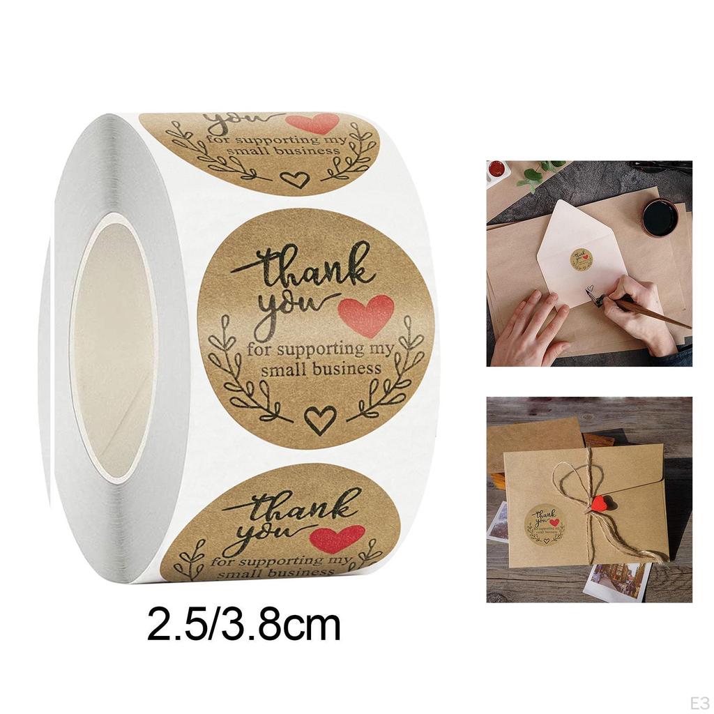 Round Thank You Stickers Envelope Seal Label Paper Tags Decals Stationery for Present