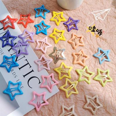 Dopamine Color Star Hair Clips: Cute Five-Pointed BB Clips for Bangs & Stray Hairs