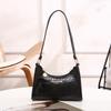 Crocodile Pattern Ladies Handbag with Letter Decoration