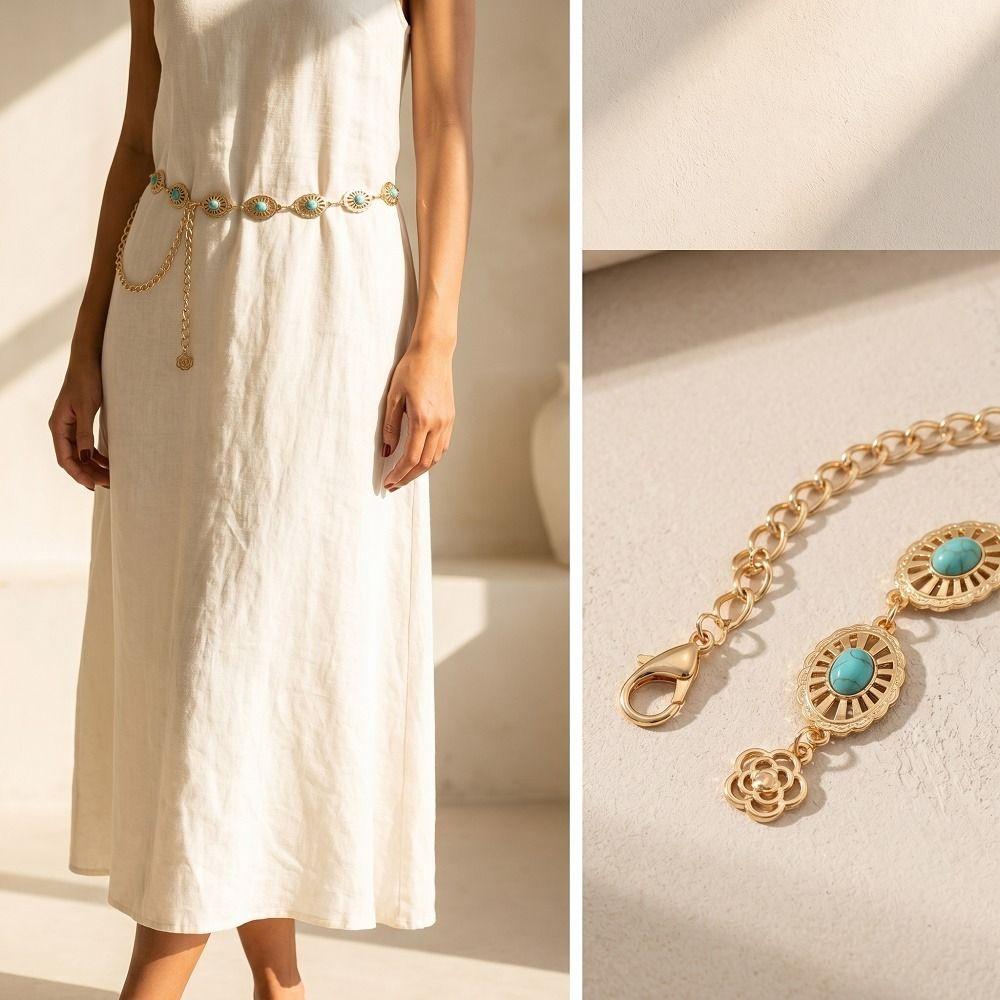 Minimalist Metal Chain Waist Belt Retro Luxury Body Chain Women's Waist Chain Women’s Daily
