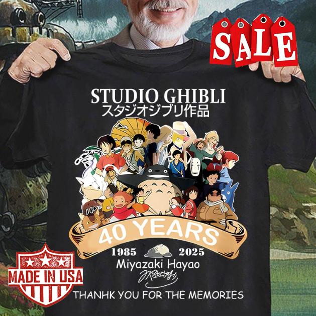 Футболка к 40-летию Ghibli «Спасибо за воспоминания» S-5XL Унисекс XXXXL