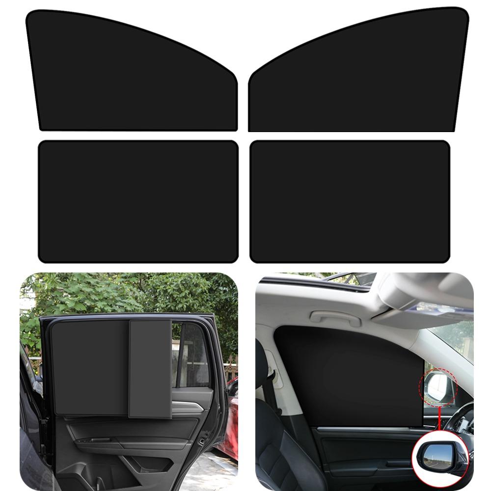 Magnetic Car Sunshade Cover Summer UV Protection Side Rear Window Curtain Black Mesh Sun Shade Cover Auto Car Accessories