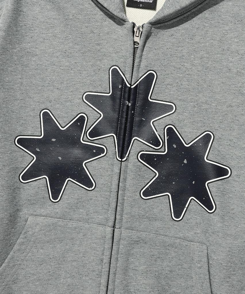 Niceghostclub Religious Symbols Hoodie Zip Up_Grey(Ng2Gsum480A)